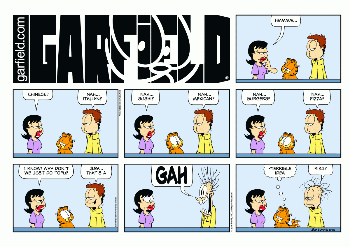 Garfield, March 13, 2016
