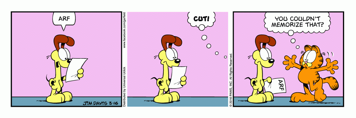 Garfield, March 16, 2016