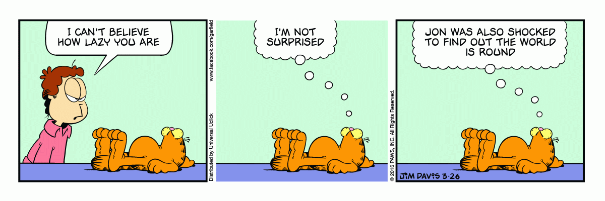 Garfield, March 26, 2016