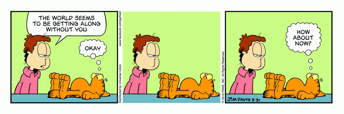 Garfield, March 31, 2016