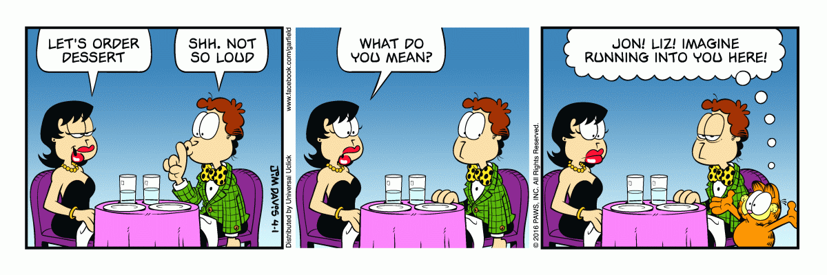 Garfield, April 1, 2016