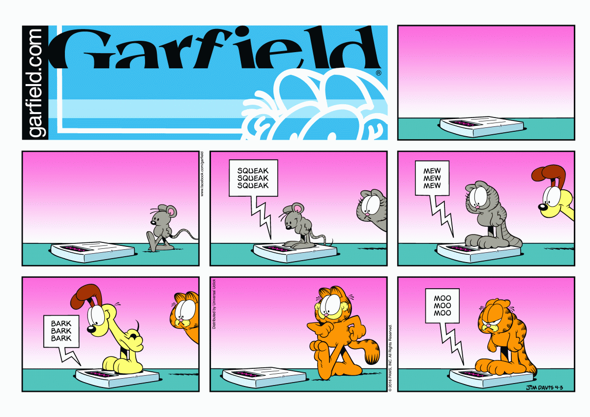 Garfield, April 3, 2016