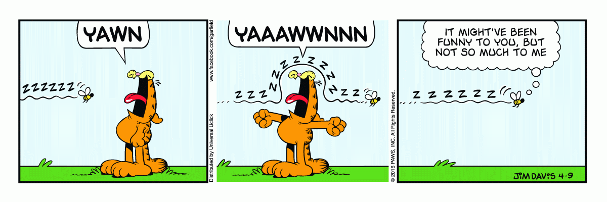 Garfield, April 9, 2016