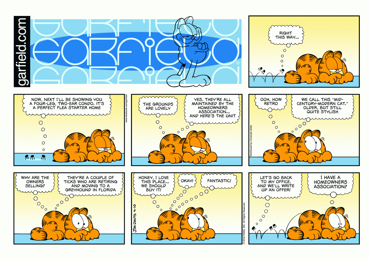 Garfield, April 10, 2016