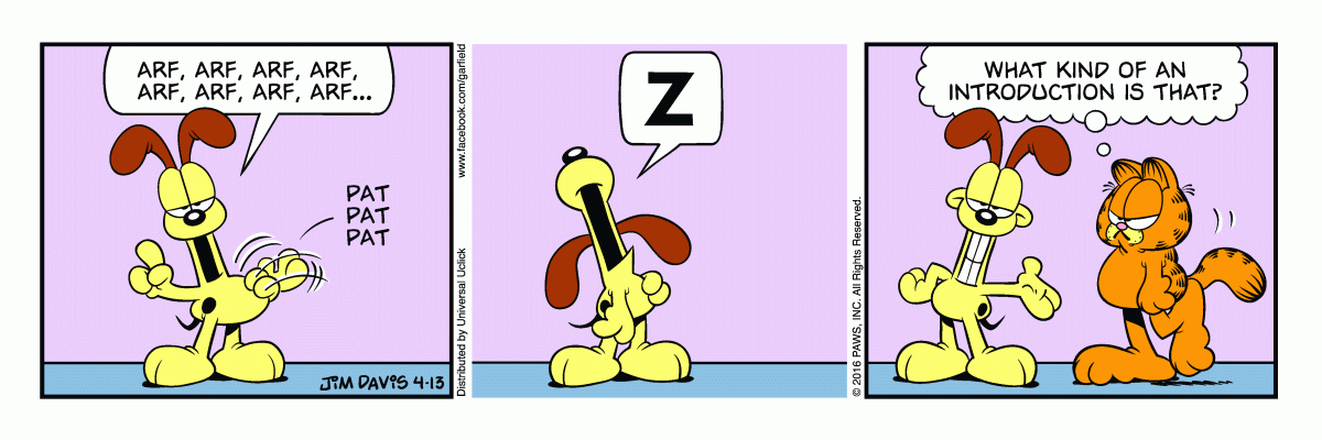 Garfield, April 13, 2016