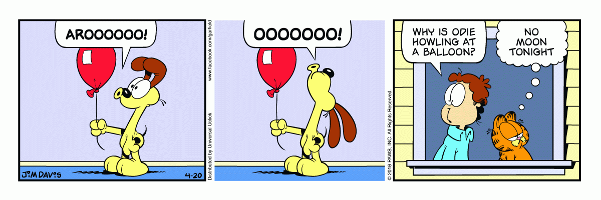 Garfield, April 20, 2016