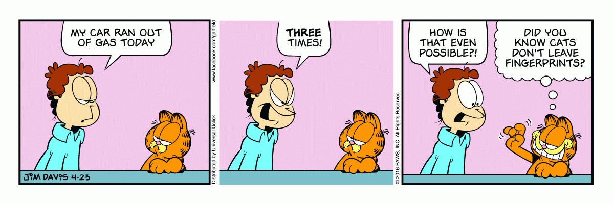 Garfield, April 23, 2016