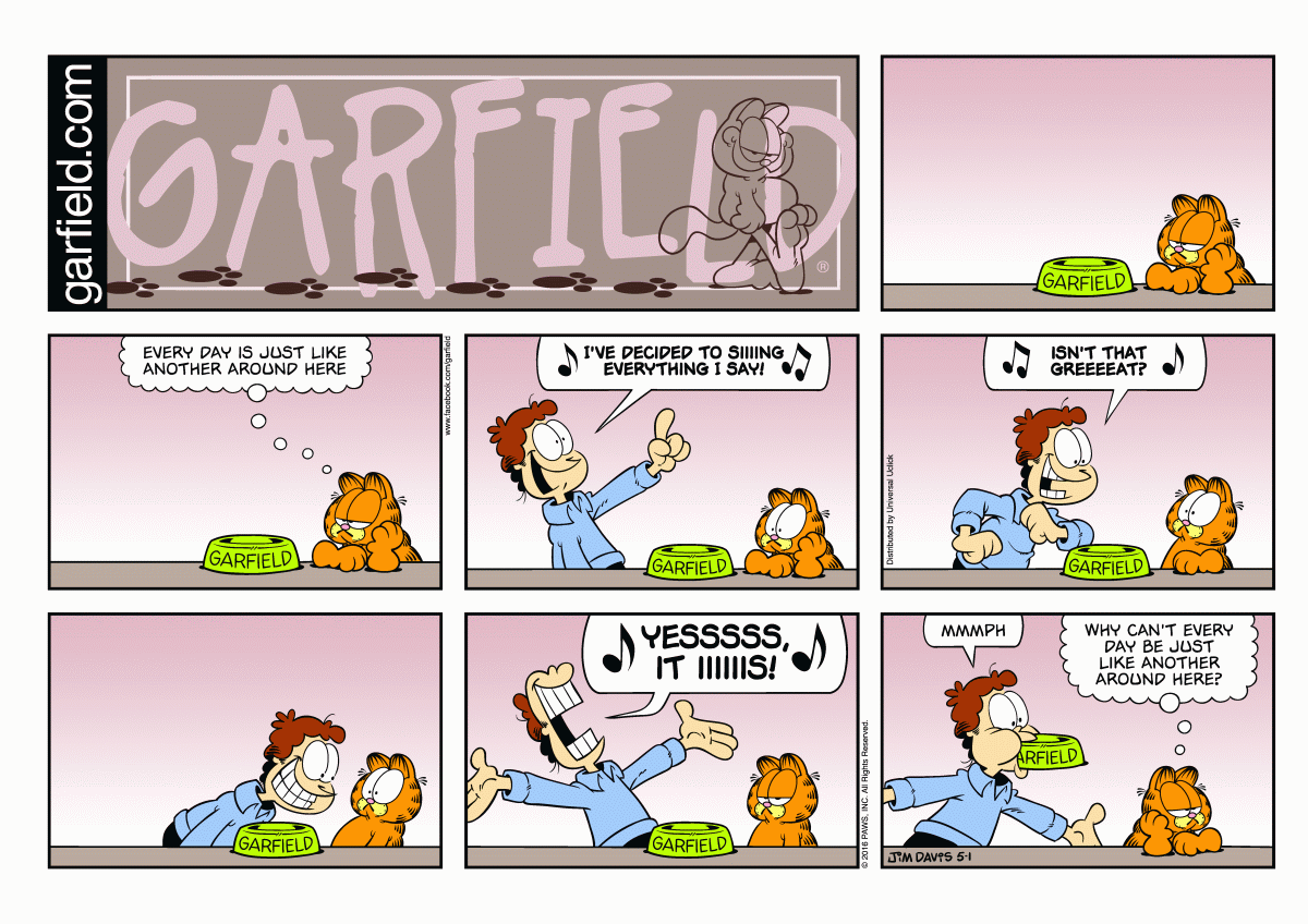 Garfield, May 1, 2016