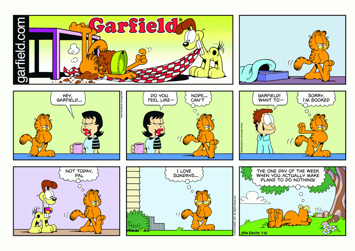 Garfield, July 10, 2016