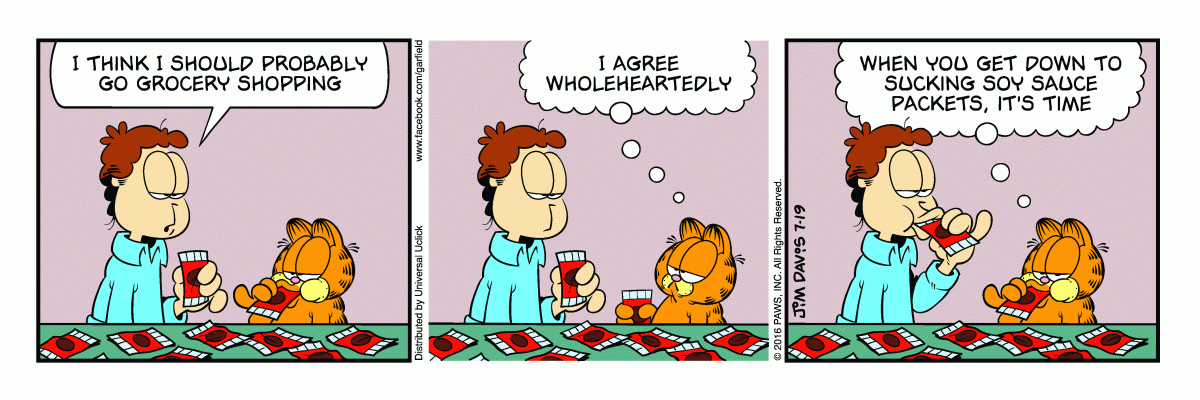 Garfield, July 19, 2016