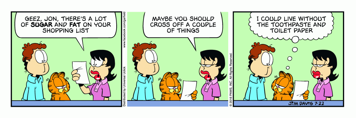 Garfield, July 22, 2016