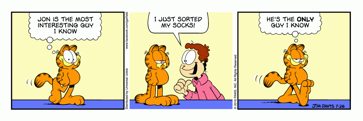 Garfield, July 26, 2016