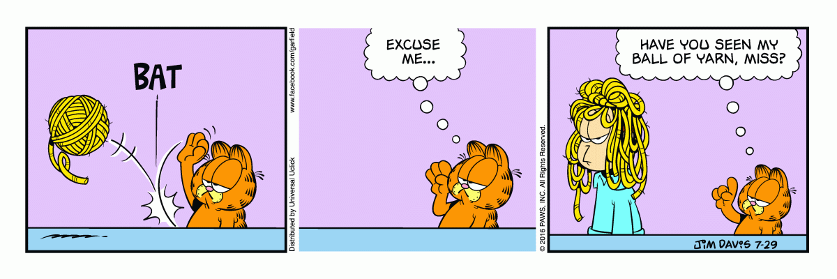 Garfield, July 29, 2016