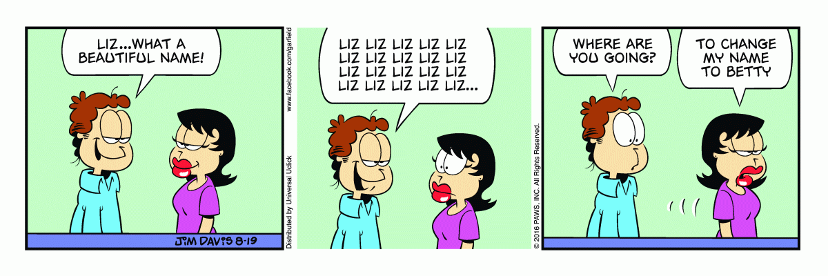 Garfield, August 19, 2016