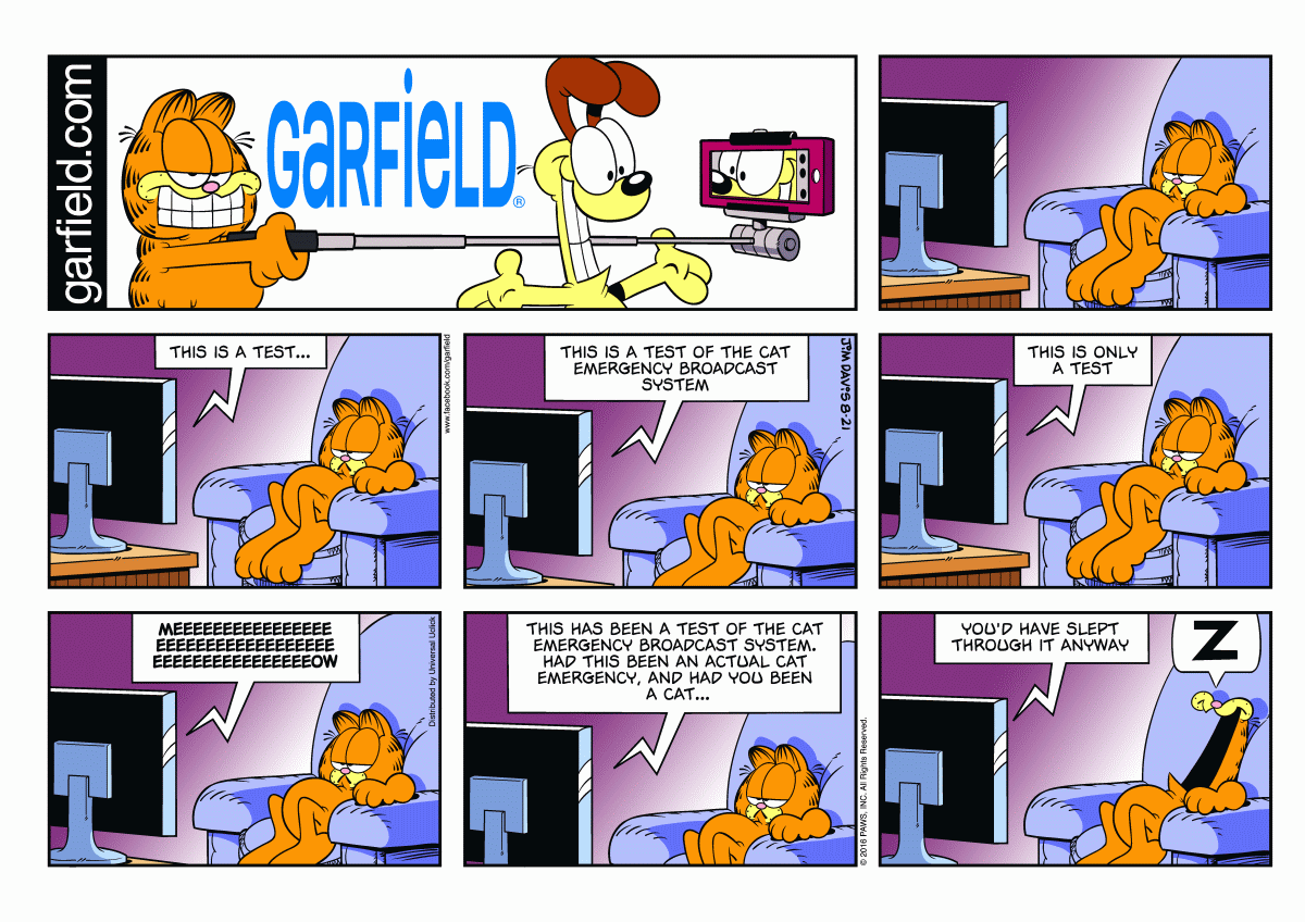 Garfield, August 21, 2016