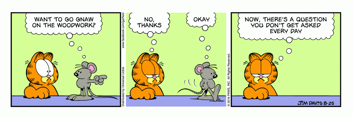 Garfield, August 25, 2016