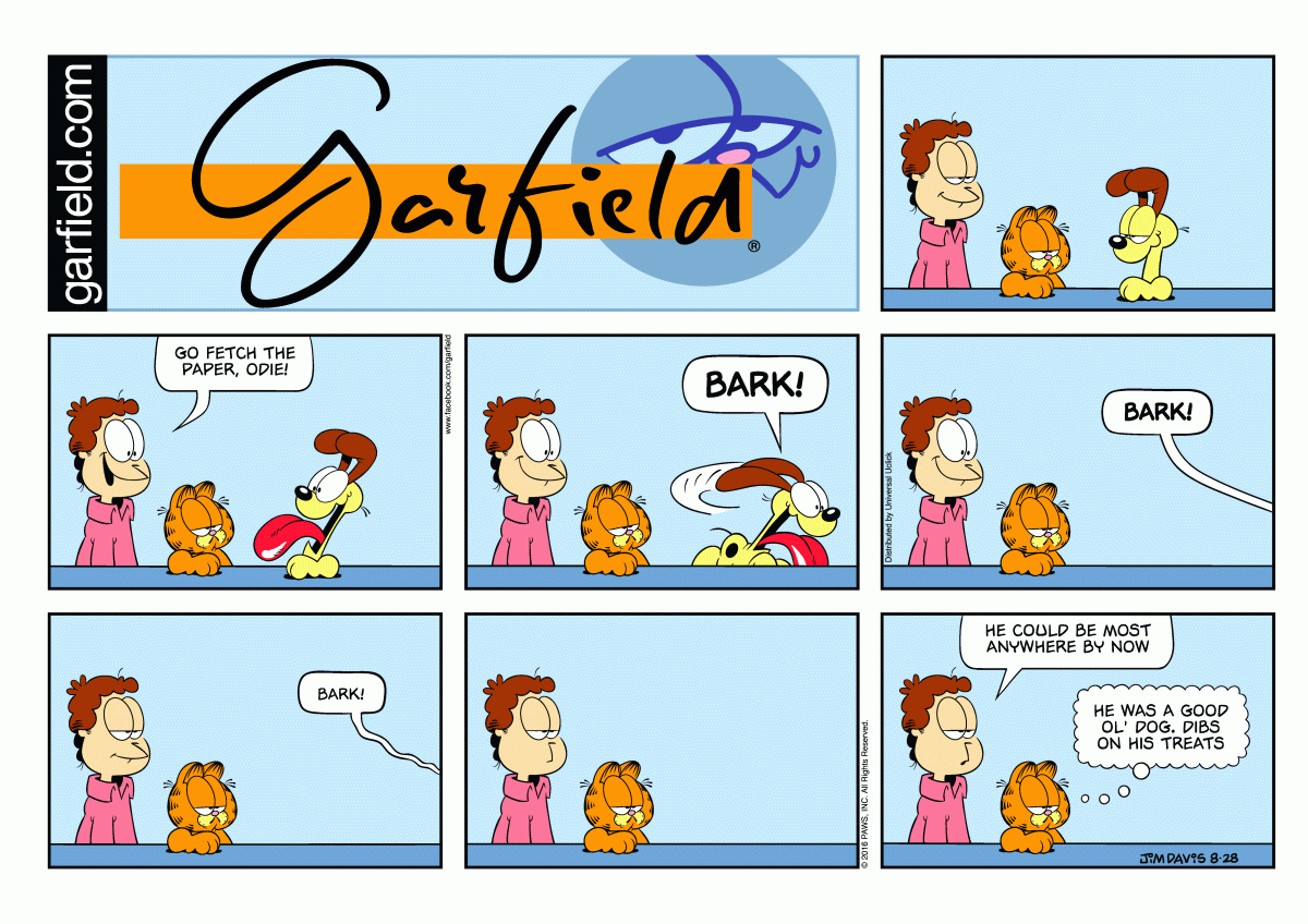 Garfield, August 28, 2016
