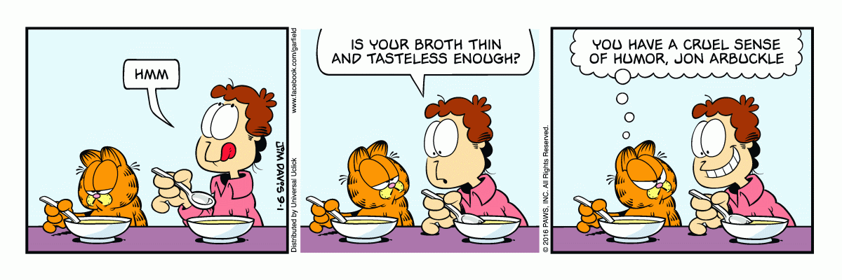 Garfield, September 1, 2016