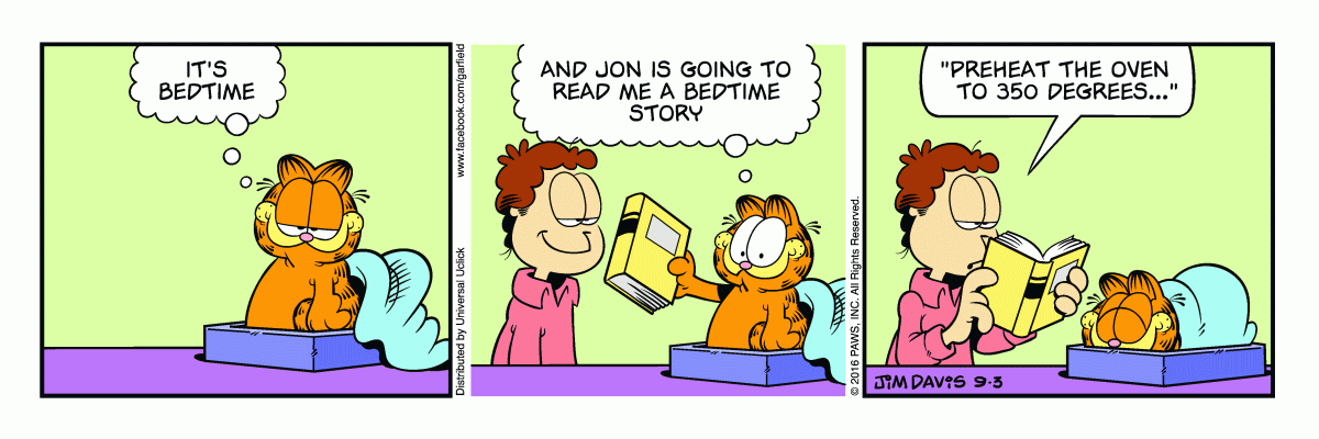 Garfield, September 3, 2016