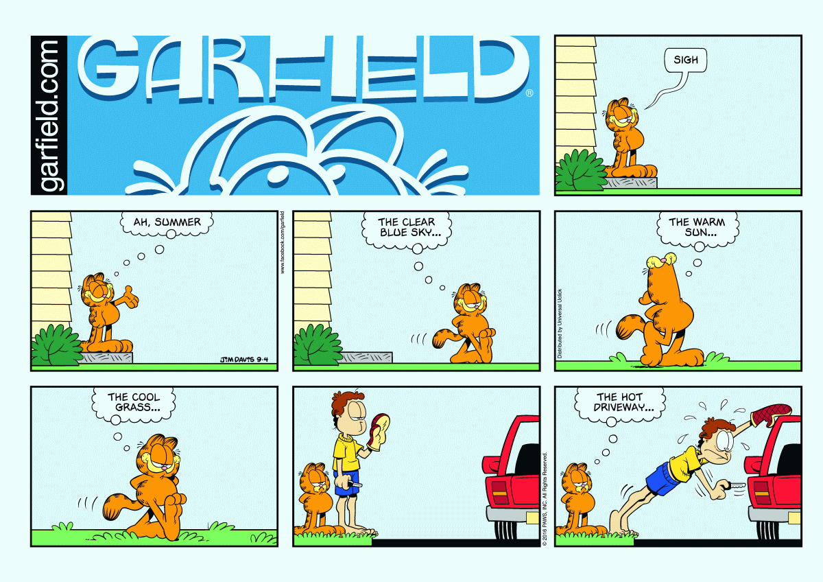 Garfield, September 4, 2016