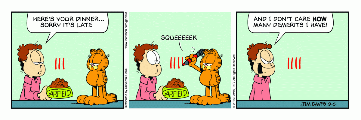 Garfield, September 5, 2016