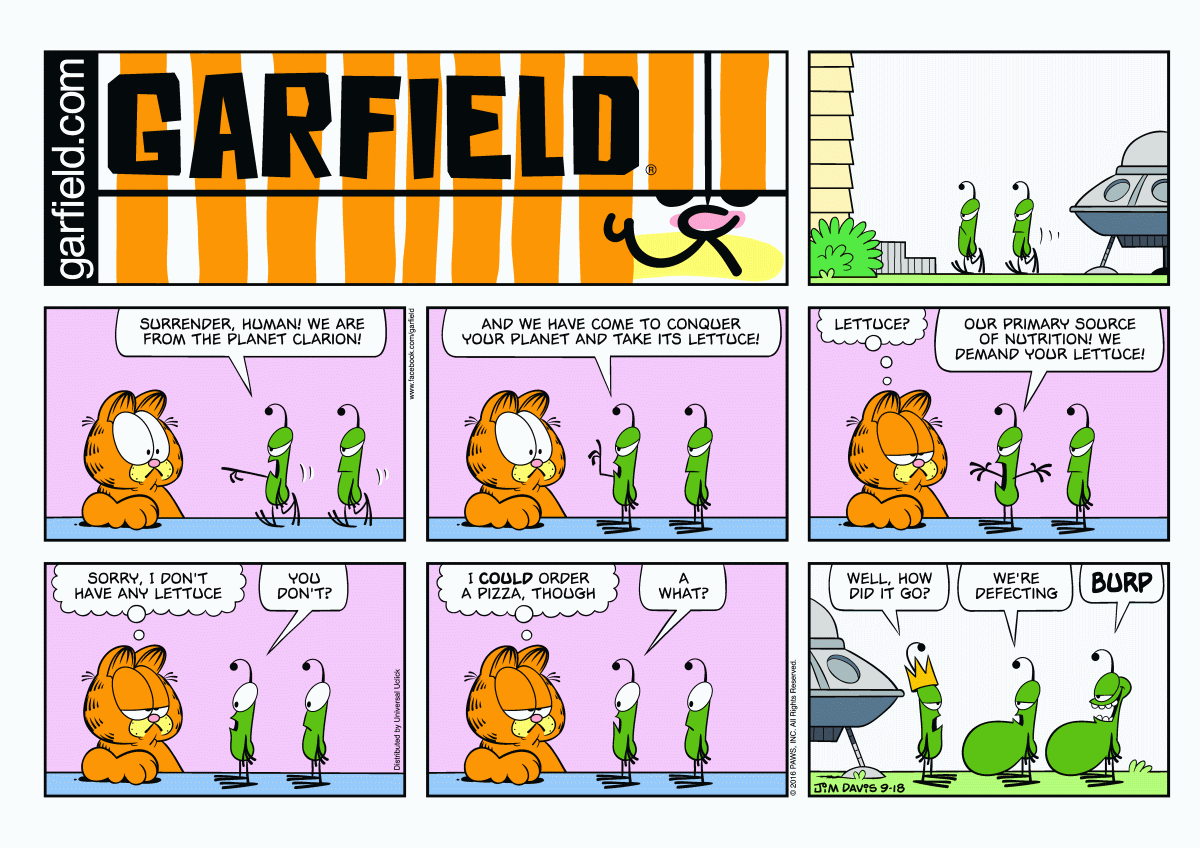 Garfield, September 18, 2016