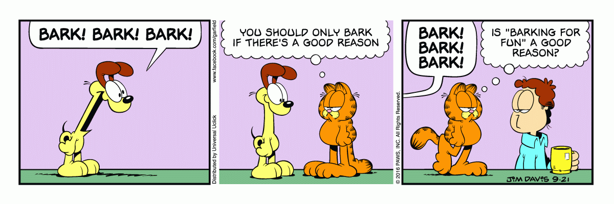 Garfield, September 21, 2016