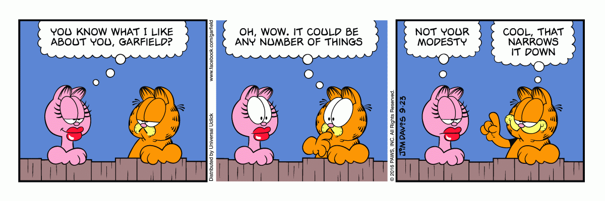 Garfield, September 23, 2016