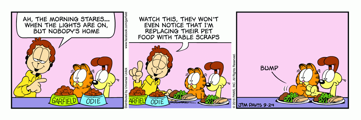 Garfield, September 24, 2016