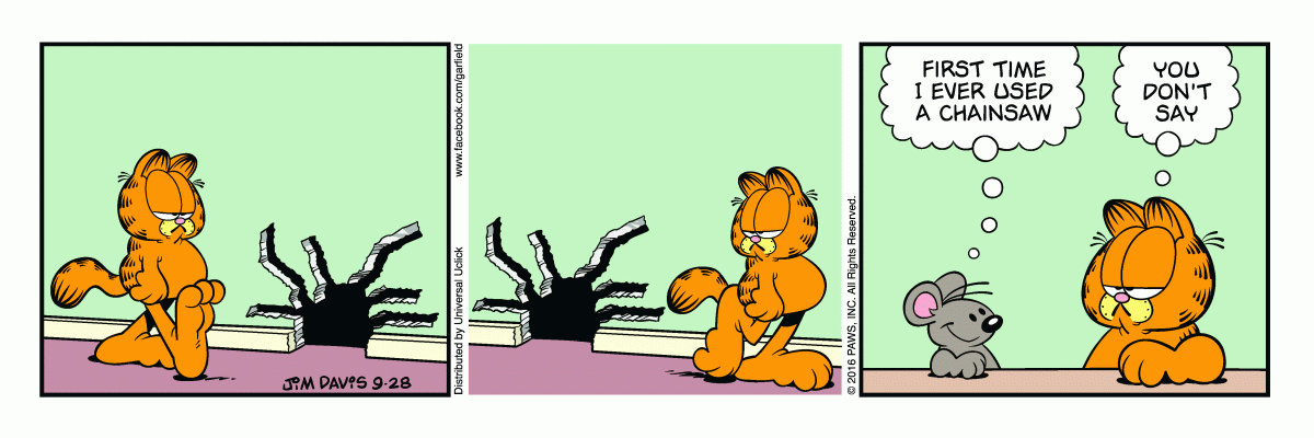 Garfield, September 28, 2016