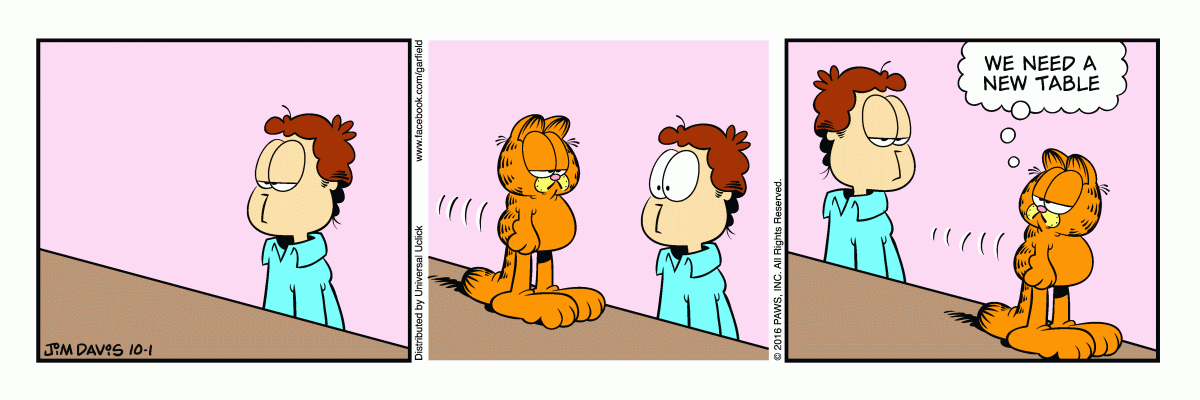 Garfield, October 1, 2016