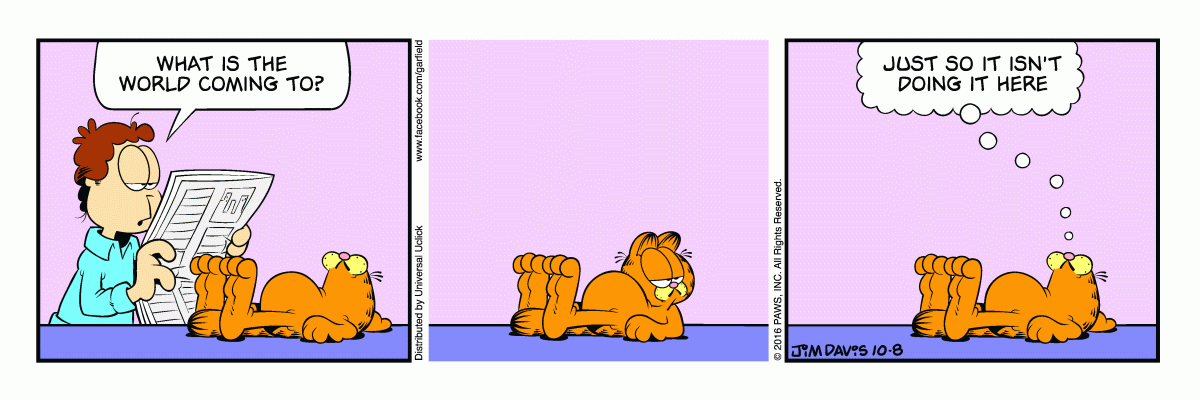 Garfield, October 8, 2016
