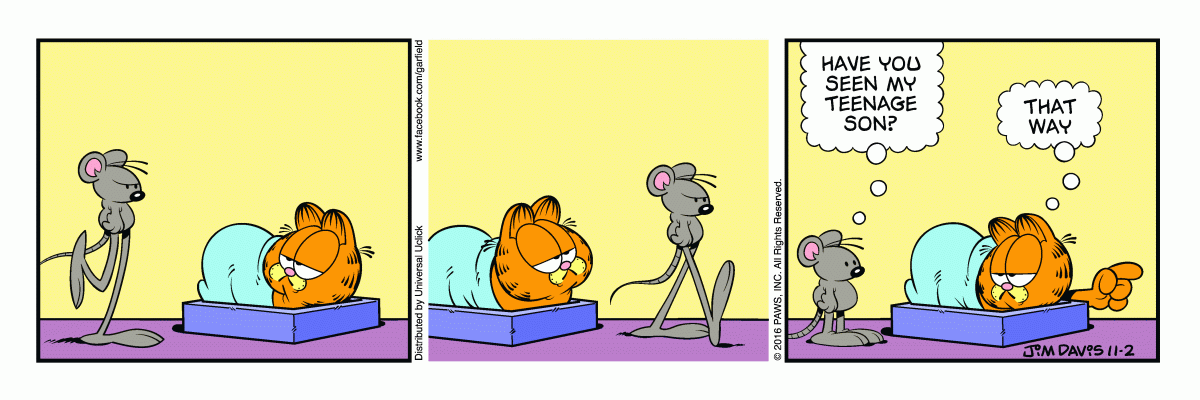 Garfield, November 2, 2016