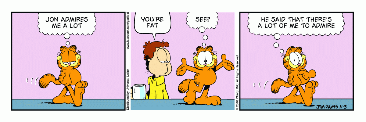 Garfield, November 3, 2016