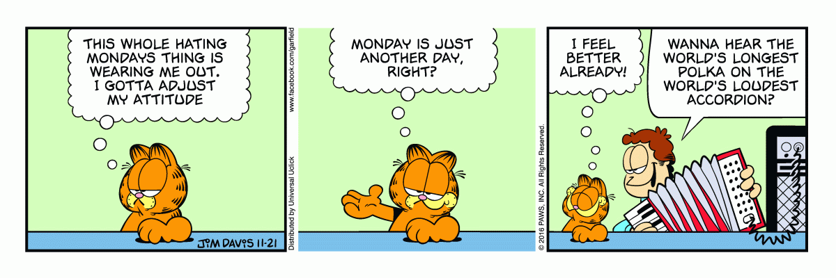Garfield, November 21, 2016