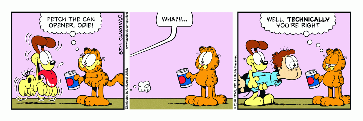 Garfield, November 29, 2016