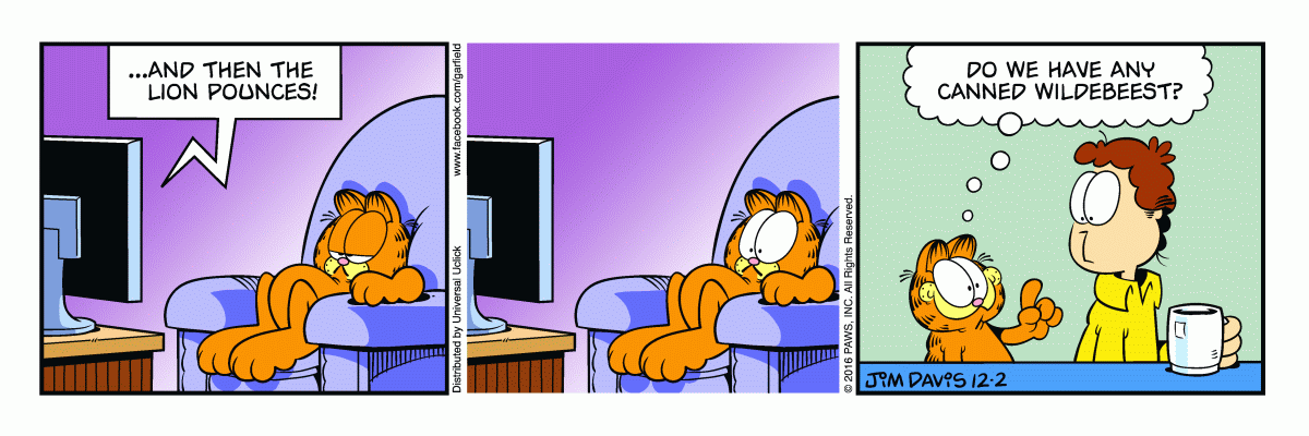 Garfield, December 2, 2016