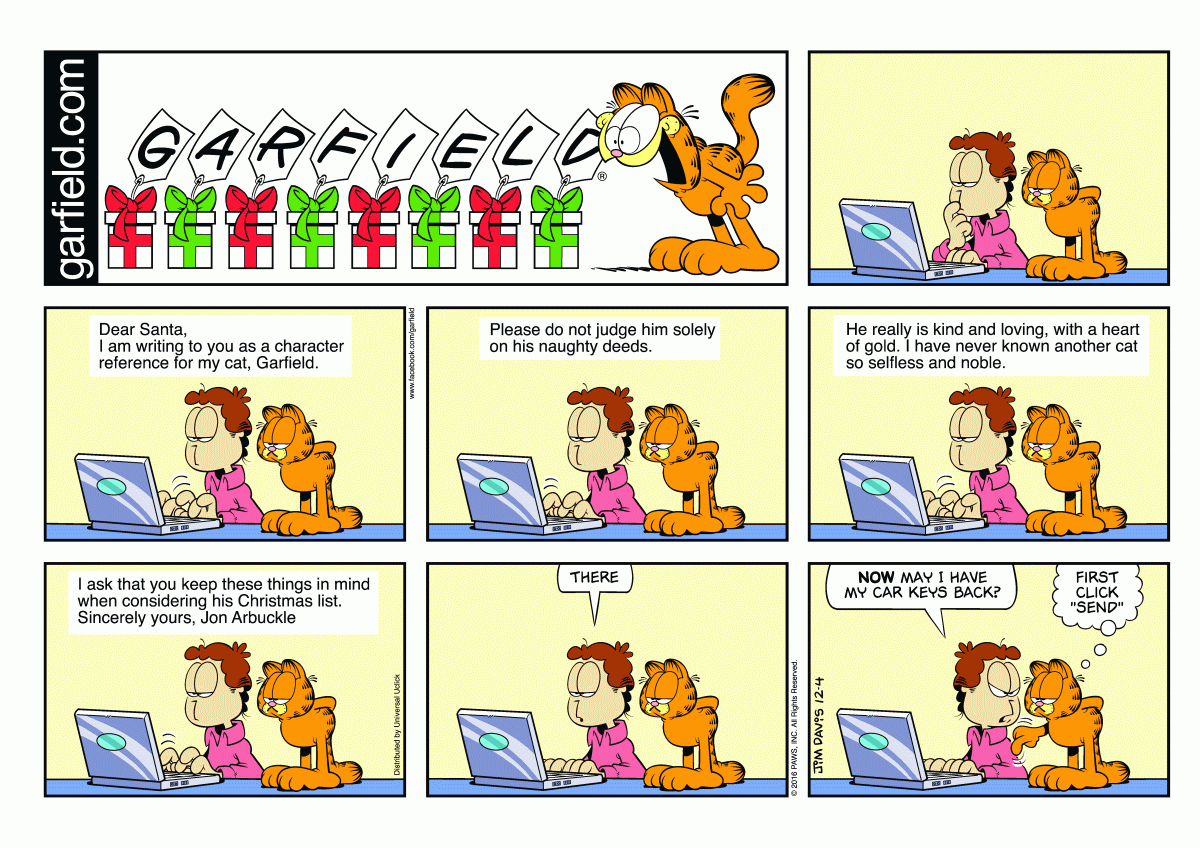 Garfield, December 4, 2016