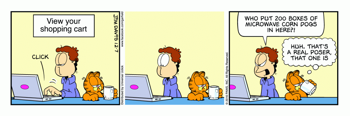 Garfield, December 7, 2016