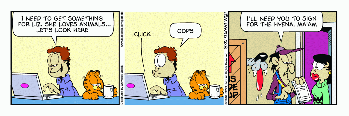 Garfield, December 8, 2016