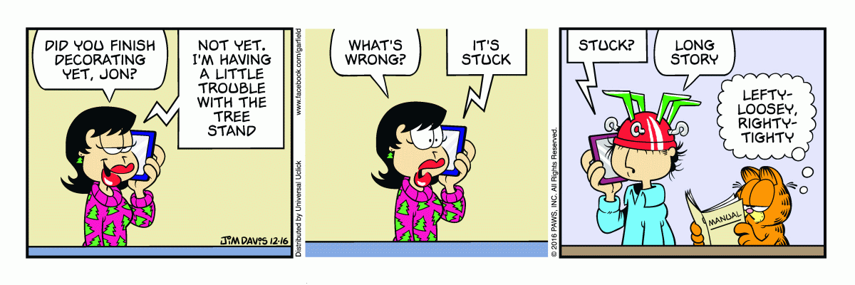 Garfield, December 16, 2016