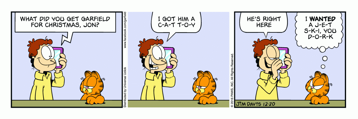 Garfield, December 20, 2016