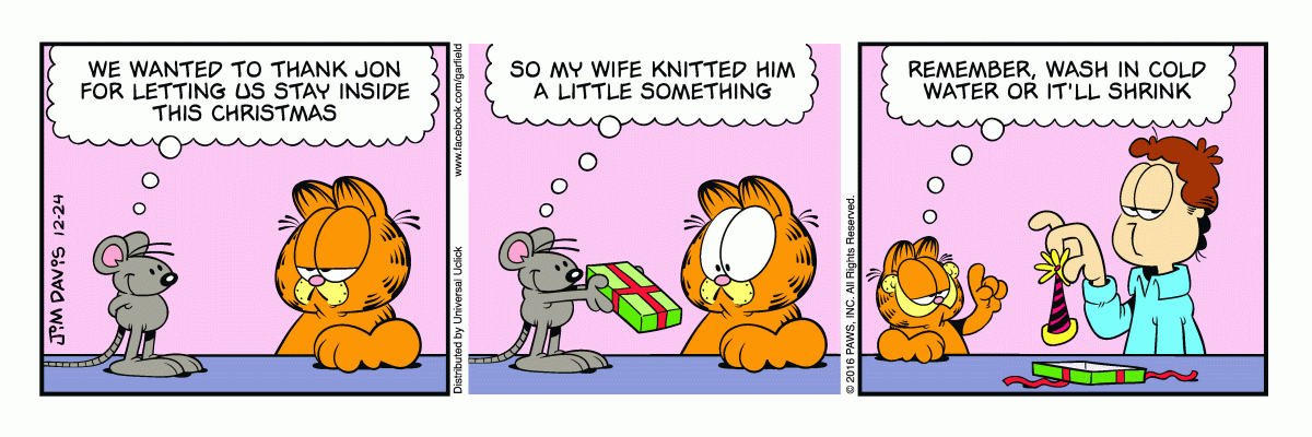 Garfield, December 24, 2016
