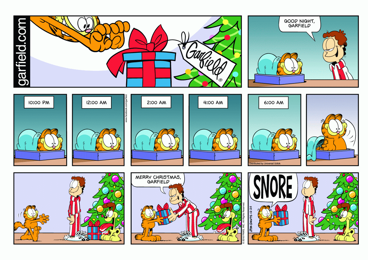 Garfield, December 25, 2016