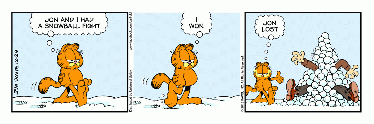 Garfield, December 29, 2016