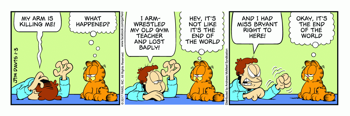 Garfield, January 3, 2017