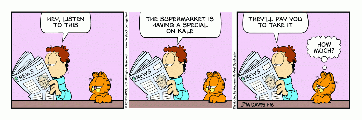 Garfield, January 16, 2017