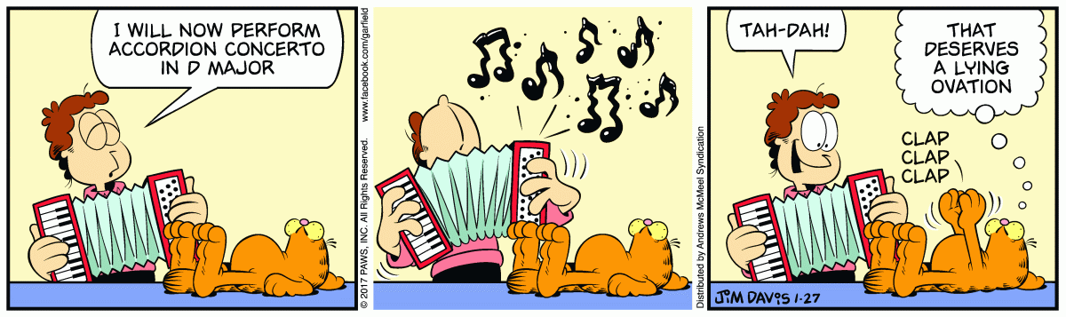 Garfield, January 27, 2017
