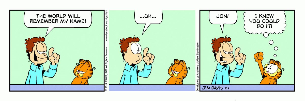 Garfield, February 2, 2017