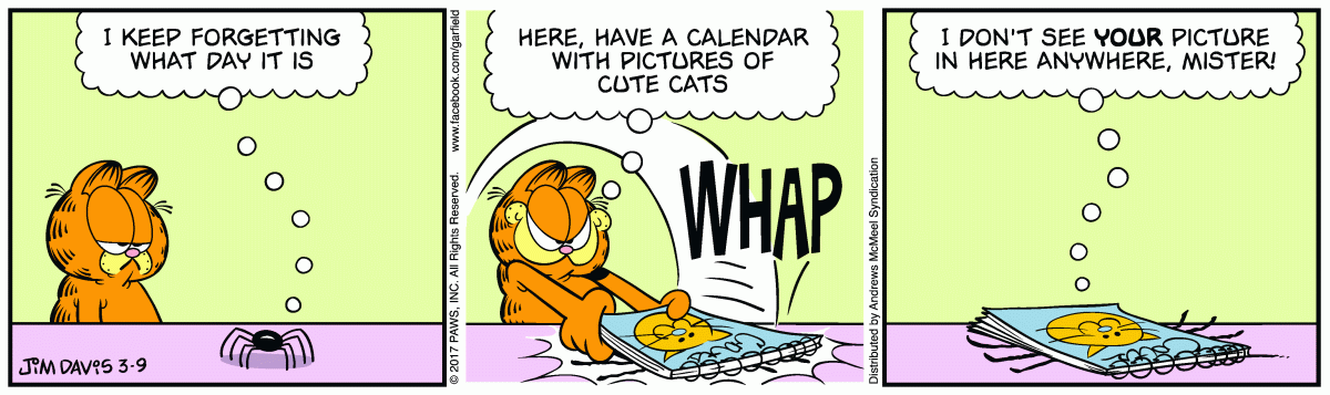 Garfield, March 9, 2017